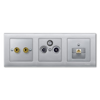 R�m�ek MERTEN M-Plan  3-n�sobn� ALUMINIUM MTN486360