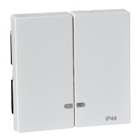 Kryt MERTEN System M  sp�na�a delen� so sign. IP44 polar biely MTN3424-0319