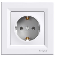 Z�suvka ASFORA 1x2P+SE schuko  biela EPH2900121