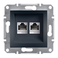 Z�suvka ASFORA 2xRJ45 cat5e UTP anthracit EPH4400171