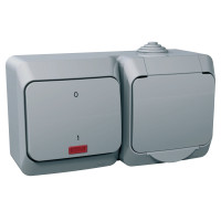 Z�suvka 2P+PE+ vyp.(rad.2)orient.IP44�ed� WDE000683