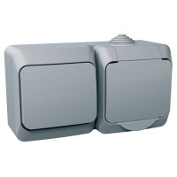 Z�suvka 2P+PE + prep. (rad.6), IP44�ed� WDE000684