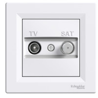 Z�suvka ASFORA TV-SAT koncov� 1dB  biela EPH3400121