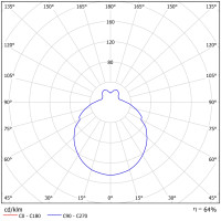 Svietidlo IN-22DU63/062 2x60W E27 IP43 AURA3 40066