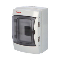 Skria ACQUA 3904-T rozvodn s krytm IP65, 2-4 moduly, transparentn dvierka plastov 2707160