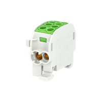 Svorka HLAK35/1 C PE rozbo�ovacia, kryt�, zelen�, 1-p�l, 2x25/2x35mm2, 125A 1000V 1310163