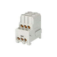 Svorka UVB 100A L / 080010-0-4  rozbo�ovacia, kryt�, �ed�, 2x25/6x10mm2, 100A 690V 1310250
