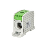 Svorka RKA 185 PE univerz�lna kryt�, 1-p�l, zelen�, 1x2 svorky (95�185mm2), Cu: 365A / Al: 250A, 73,5x37,5x 1312106