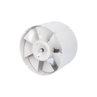 Ventiltor 150VKO1T, ? 150mm, plastov, do potrubia, asov spna 1903026