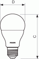 iarovka 13-100W 220-240V E27 1521lm 2700K A60 FR ND tepl biela 8718696490747