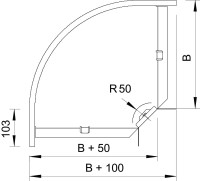 Obl�k 90� RB 90 130 110x300 , pozinkovan� p�sovo 7001932 OBO