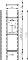 Rebr�k SLM 50 C40/3 300x3000 k�blov� st�pac�, pozinkovan� ponorom 6010474 OBO