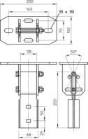 Doska KI 8 VLP  z�kladov� pre z�ves IS8 FT, pozinkovan� ponorom 6347843 OBO