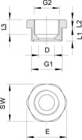 Redukcia 107/R M M20-M16 , 2030619 OBO