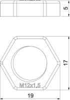 Kontramatka 116 M M12 plastov� siv�, 2049503 OBO