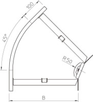 Obl�k 45� RB 45 120 110x200 , pozinkovan� p�sovo 7000650 OBO