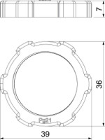 Kontramatka 116 VDE PG21 plastov� siv�, 2048221 OBO