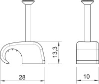 Pr�chytka 2027 10-14 mm, L40 HAFT-CLIPS, 2228858 OBO