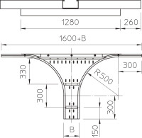 T-diel WRAA 130 110x300 odbo�n� WKSG, pozinkovan� p�sovo 6098409 OBO
