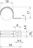 Prchytka 604 19 mm, pozinkovan galvanicky 1003194 OBO