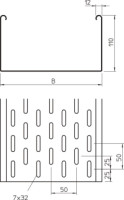 ��ab SKS 150 110x500x3000 , pozinkovan� ponorom 6061702 OBO