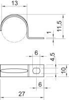 Prchytka 604 13 mm, pozinkovan galvanicky 1003135 OBO