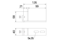 Svorka BFK 132/58  upev�ovacia, pozinkovan� ponorom 6003880 OBO