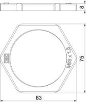 Kontramatka 116 M M63 plastov� �ierna, 2049139 OBO