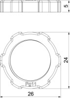Kontramatka 116 VDE PG11 plastov� siv�, 2048116 OBO
