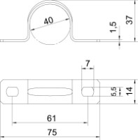 �chyt 605 40 mm, pozinkovan� galvanicky 1018396 OBO