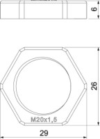 Kontramatka 116 M M20 plastov� striebrosiv�, 2048779 OBO