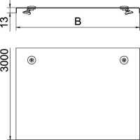 Kryt WDRL 1116/20 200x3000 s oto�n�mi z�padkami, pozinkovan� p�sovo 6227422 OBO
