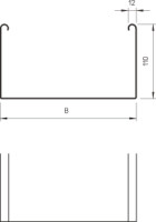 ��ab SKSU 110 110x100x3000 neperforovan�, pozinkovan� p�sovo 6063403 OBO