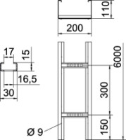 Rebr�k WKLG 1120 110x200x6000 k�blov� rebr�k, pozinkovan� ponorom 6311059 OBO