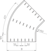 Obl�k 45� RB 45 660 60x600 , pozinkovan� p�sovo 7000421 OBO