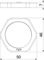 Kontramatka 116 VDE PG29 plastov� siv�, 2048299 OBO