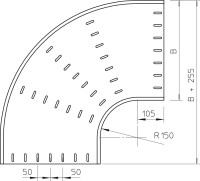 Obl�k 90� RB 90 140 110x400 , pozinkovan� p�sovo 7001940 OBO