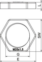 Kontramatka 116 M M25 plastov� striebrosiv�, 2048787 OBO