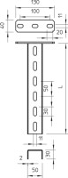 U-z�ves US 3 K/100 50x30x1000 so z�kladnou doskou s p�tkou, pozinkovan� ponorom 6342368 OBO