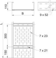 ��ab WKSG 160 110x600x6000 , pozinkovan� p�sovo 6098127 OBO