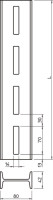 I-z�ves IS 8/50 80x42x500 , pozinkovan� ponorom 6337066 OBO