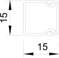 Kan�l WDK 15015 15x15x2000 parapetn�, 6191002 OBO