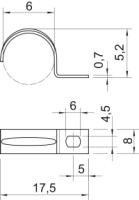 Prchytka 604 6 mm, pozinkovan galvanicky 1003062 OBO