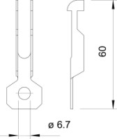 Z�ves TKT 60 mm do profilovan�ho stropu, pozinkovan� 1486861 OBO