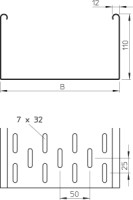 ��ab MKS 140 110x400x3000 , pozinkovan� p�sovo 6060404 OBO
