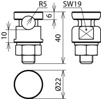 Svorka DEHN Svorka KS 200kA Rd10 NIRO  UNI-skobn KS svorka pre Rd. 10mm , nerez V2A 301209