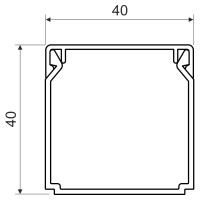 Lita LHD 40X40 SD  hranat svetl drevo 2m 8595568903105