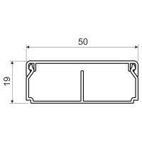 Lita LHD 50x20/1 HD hranat s jednou priekou 2m biela 8595568923530
