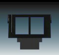 Kryt 5014A-B1026 nosn� komunika�nej z�suvky dvojn�sobnej �ierna 5014A-B1026