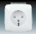 Z�suvka TANGO  1-n�sobn� SCHUKO, s clonkami, biela 5518A-A3459 BX